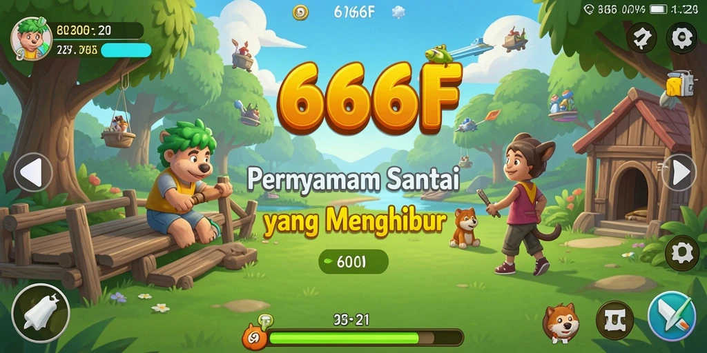 Tampilan gameplay 666F yang menarik dan menghibur.