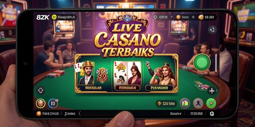Gameplay Live Casino yang mendebarkan di 8ZK dengan grafik menawan.