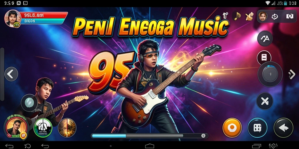 Tangkapan layar gameplay <strong>9SL</strong> yang menampilkan keseruan bermain musik.