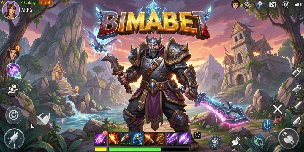 Tampilan gameplay epik ARPG yang memukau dan dinamis.