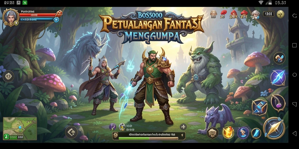 Screenshot menampilkan pertempuran epik dalam BOS5000 dengan grafis menawan.