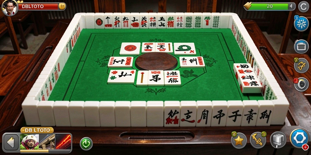 Tampilan gameplay DBLTOTO yang menarik saat bermain Mahjong.