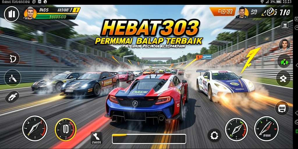 Gameplay seru HEBAT303 yang menampilkan balapan cepat dan intens.
