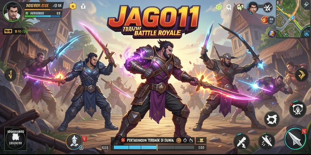 Tampilan gameplay seru di JAGO11 dengan aksi Battle Royale yang mendebarkan.