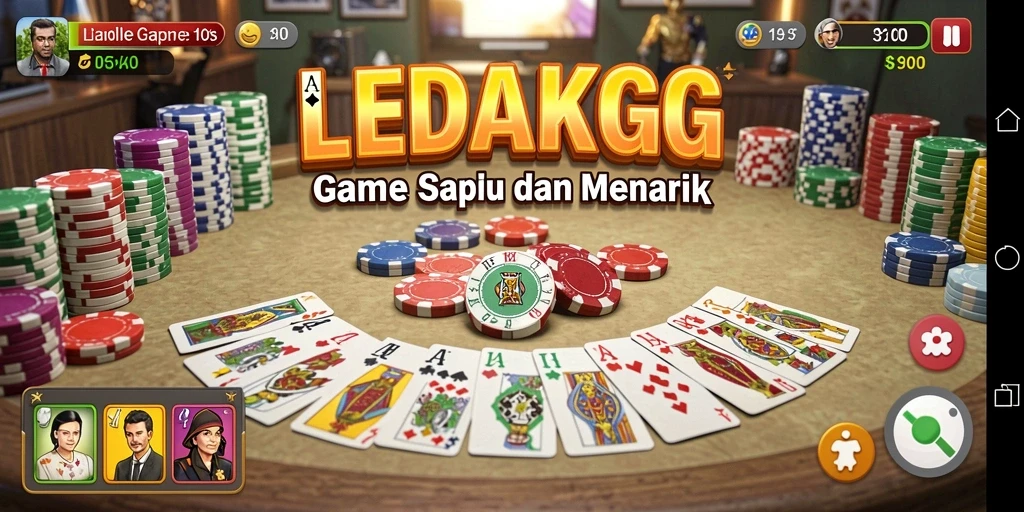 Screenshot LEDAGGG menampilkan aksi seru permainan Gaple yang menarik.