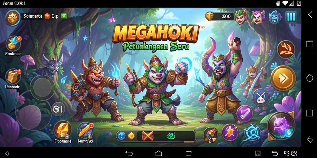 Gameplay MEGAHOKI yang penuh petualangan dan tantangan seru.