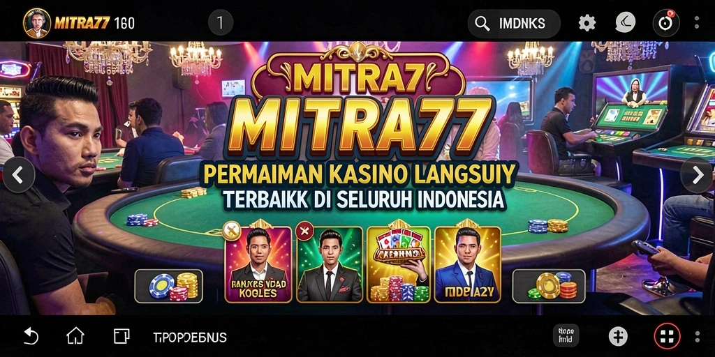Tampilan gameplay Live Casino yang mendebarkan di MITRA77.