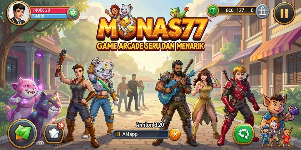 Screenshot dari gameplay MONAS77 yang penuh aksi Arcade.