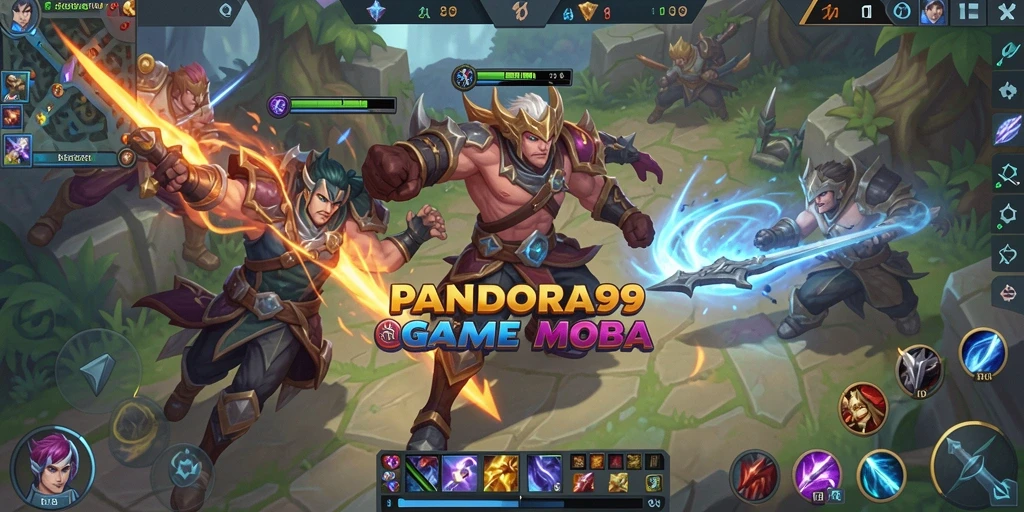 Tampilan gameplay seru PANDORA99 di arena pertempuran