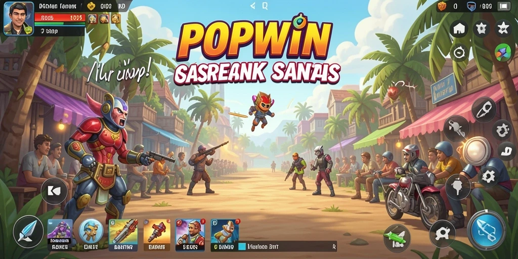 Tampilan gameplay POPWIN yang menyenangkan dan interaktif.