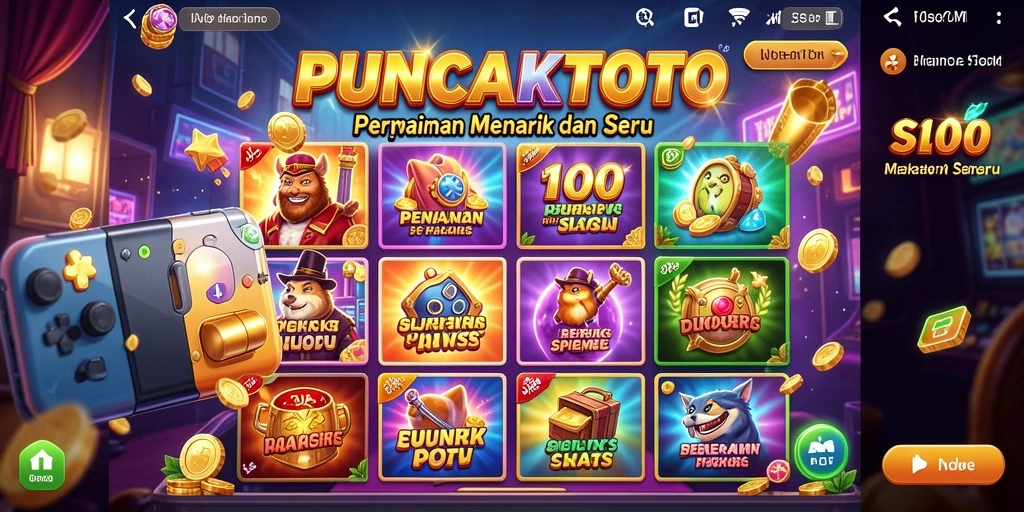 Tampilan gameplay PUNCAKTOTO yang memukau dengan banyak pilihan Slot.