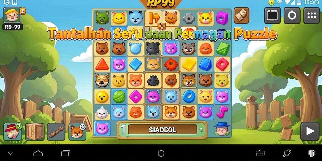 Tampilan seru dari gameplay RP99 yang menantang teka-teki.