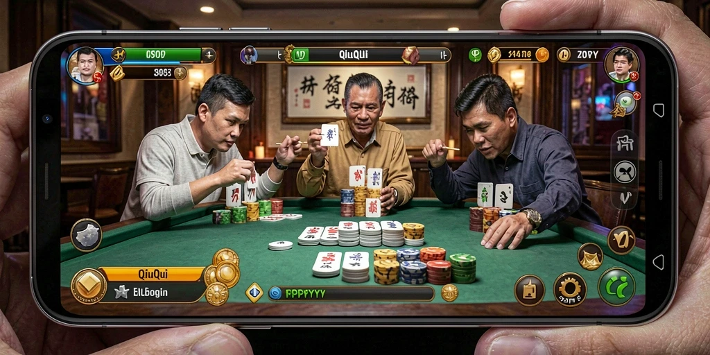 Screenshot RPYYY menunjukkan aksi seru permainan QiuQiu.