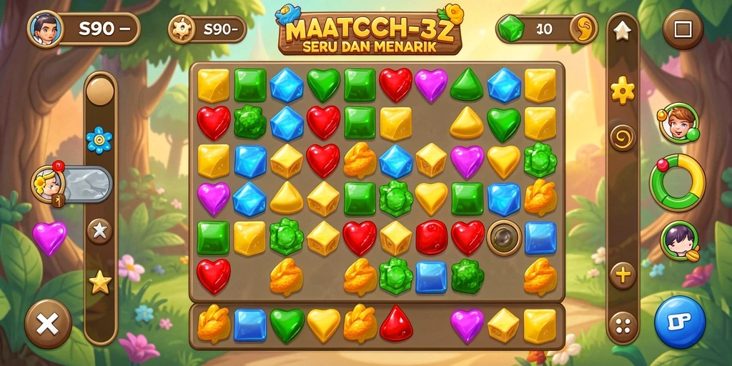 Tampilan gameplay seru dari S80 dalam genre Match-3.