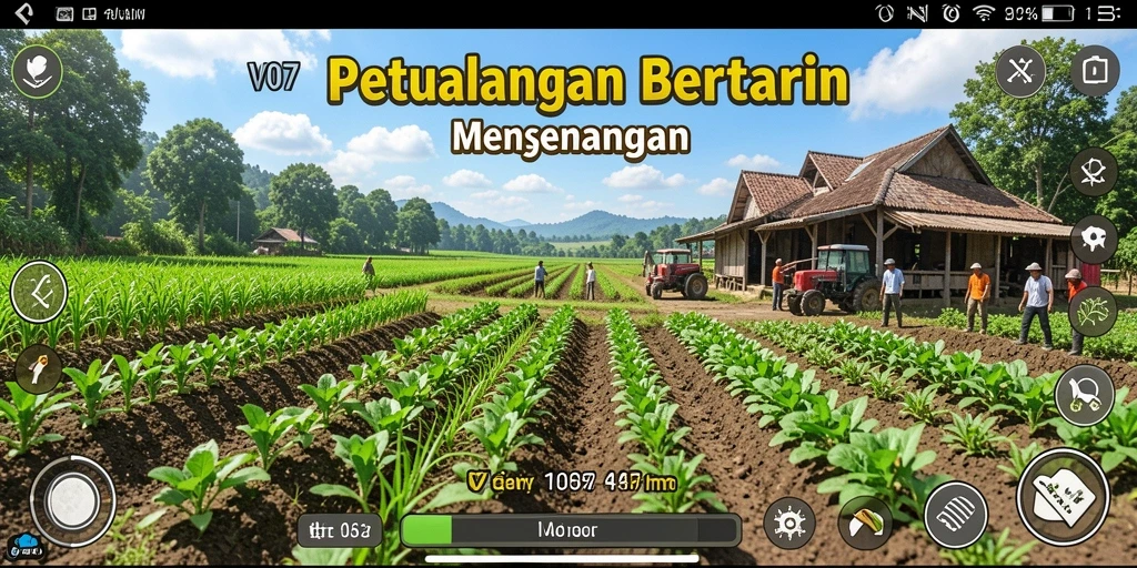 Screenshot V07 menampilkan pengalaman bertani yang seru dan interaktif.