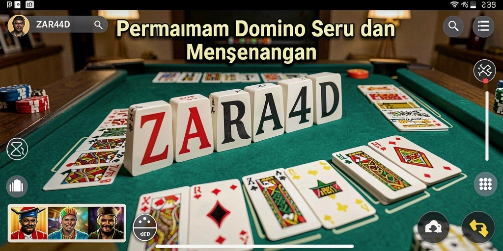 Tangkapan layar ZARA4D menampilkan gameplay Domino yang menarik.