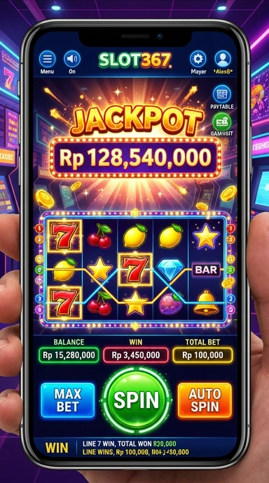 Screenshot aplikasi slot367 dengan daftar aplikasi populer.